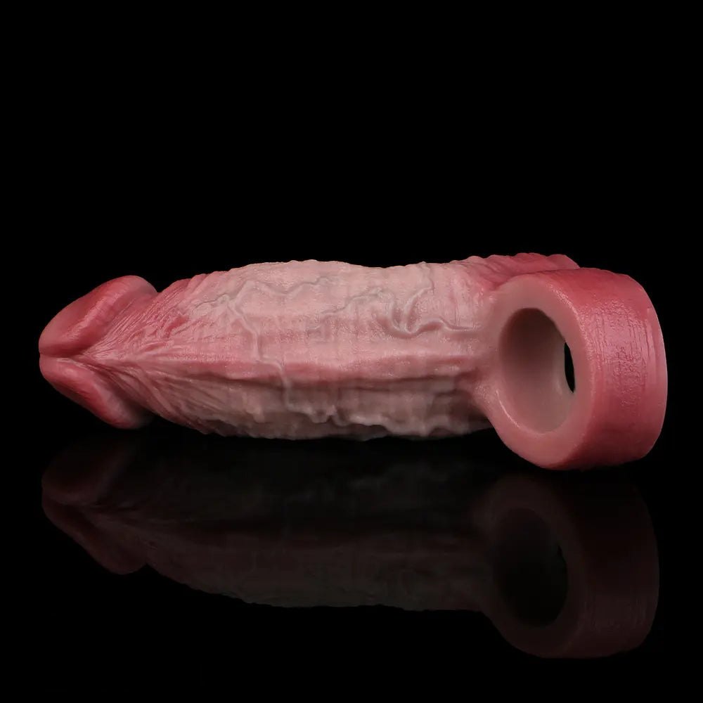 Flesh hollow cock sleeve with veiny texture, photo 15