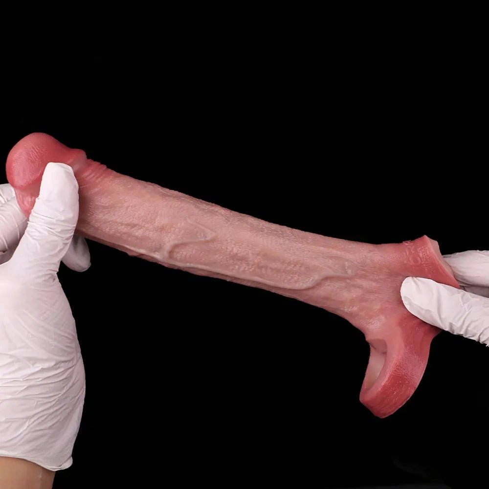 Flesh tone blue vein realistic cock sleeve, photo 11