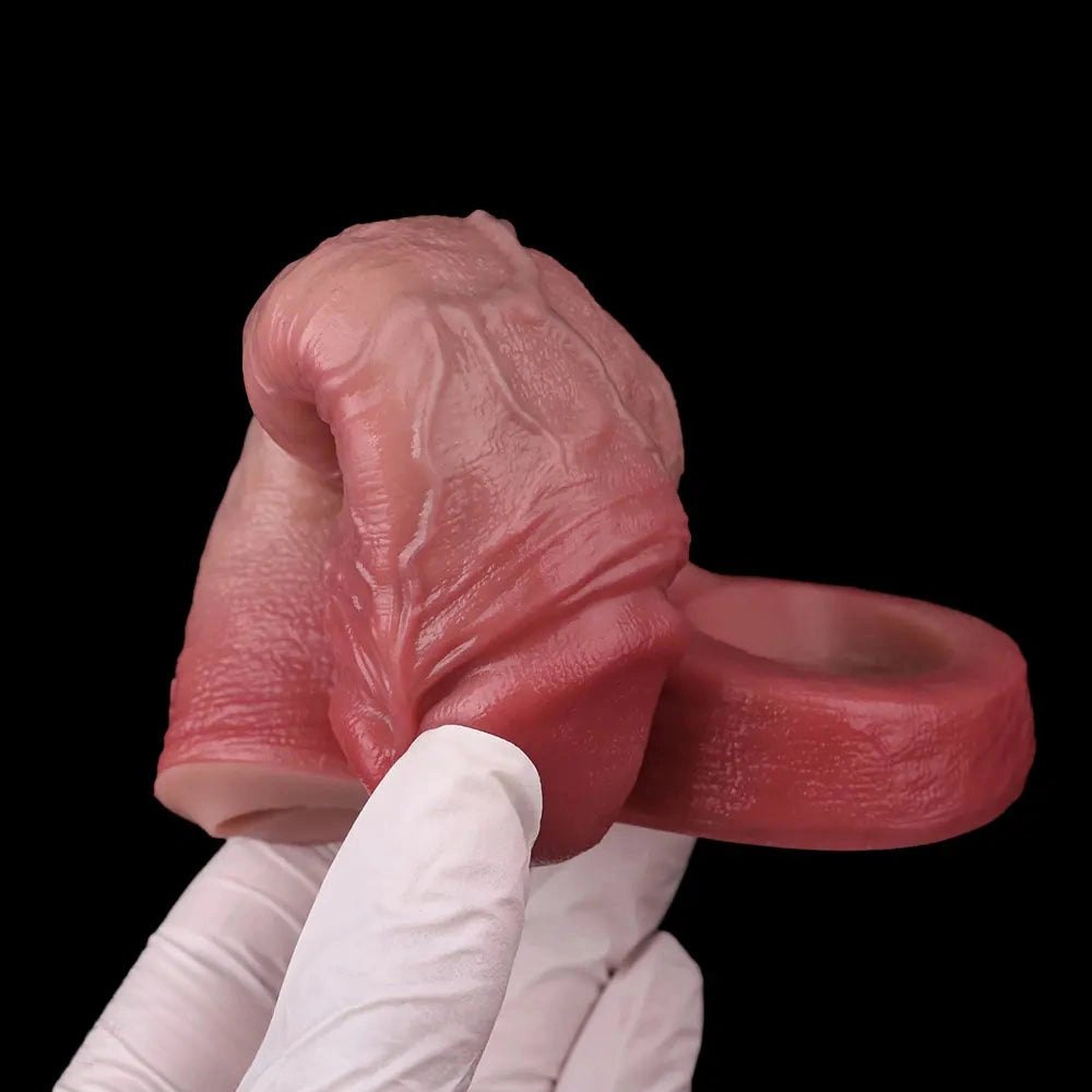 Flesh tone blue vein realistic cock sleeve, photo 12