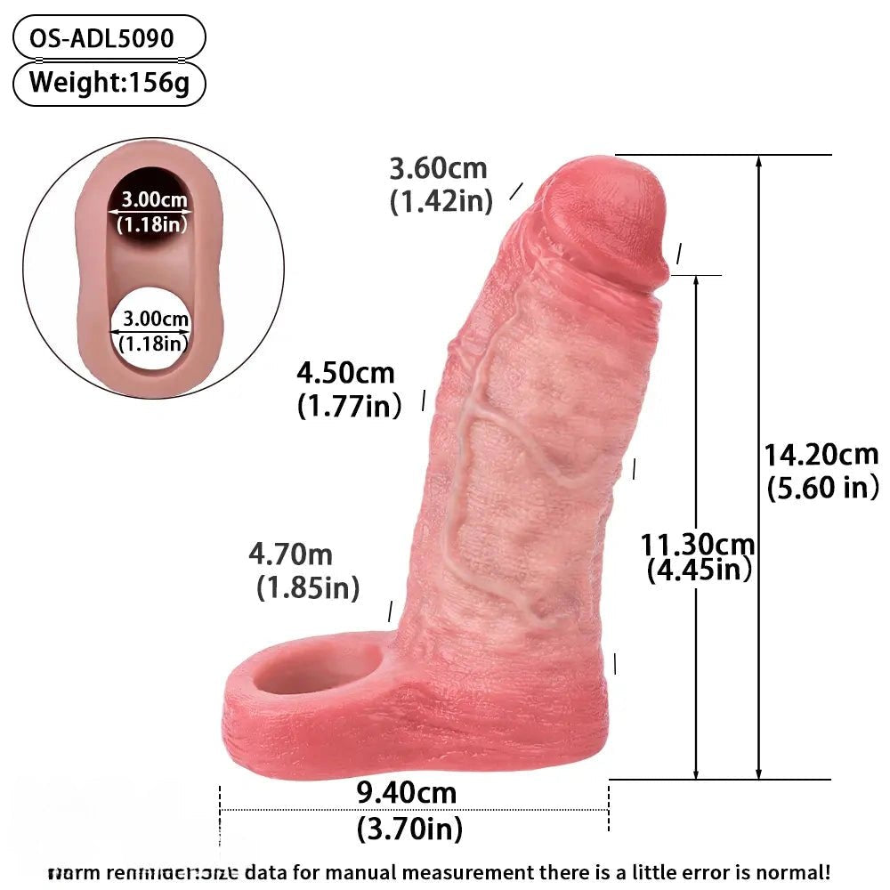 Flesh tone blue vein realistic cock sleeve, photo 4