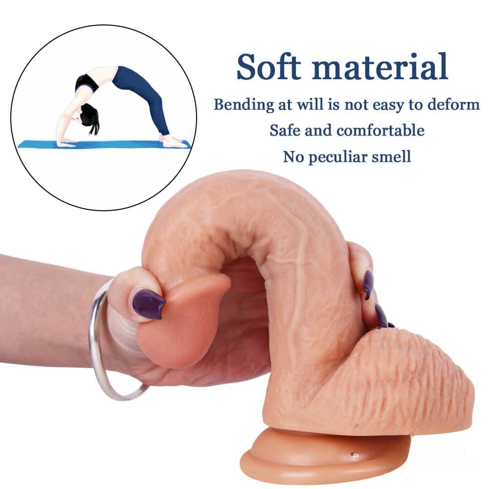 Flesh tone blue vein suction cup dildo, photo 6