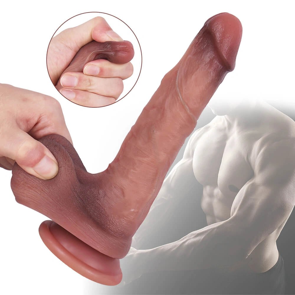 Flesh tone blue vein suction cup dildo, photo 10