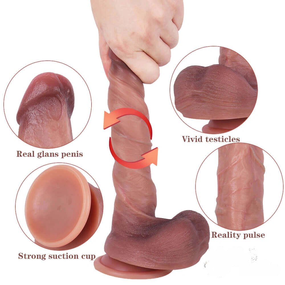 Flesh tone blue vein suction cup dildo, photo 11