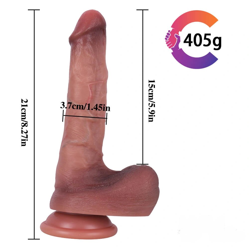 Flesh tone blue vein suction cup dildo, photo 2