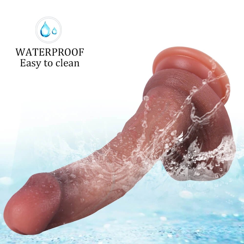 Flesh tone blue vein suction cup dildo, photo 6