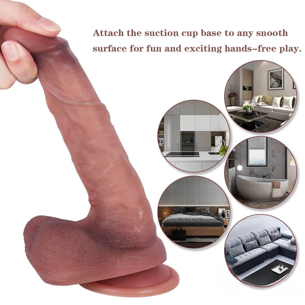 Flesh tone blue vein suction cup dildo, photo 7