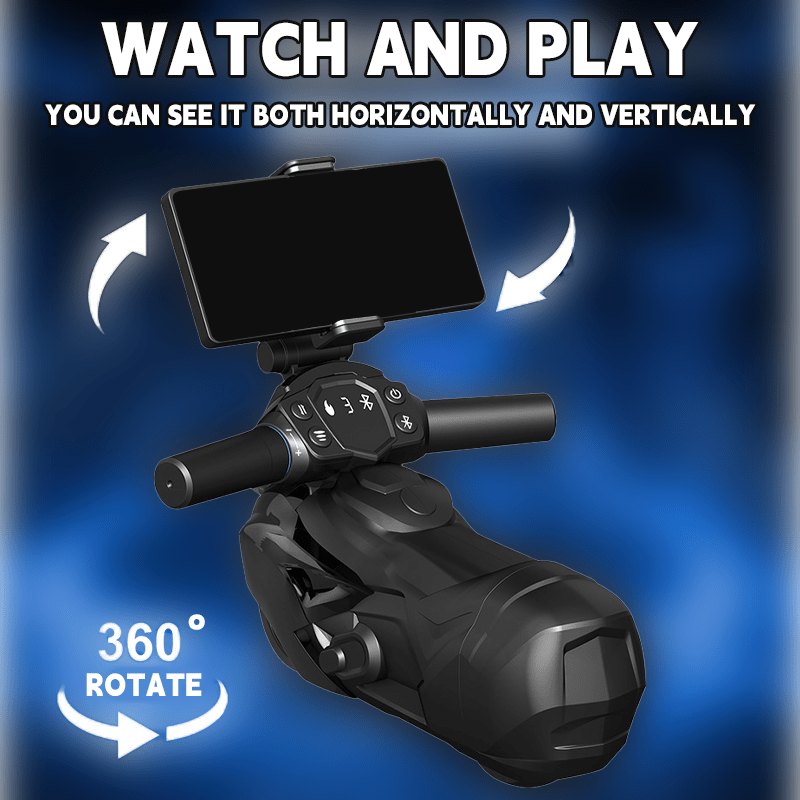 Black motorcycle-style bluetooth heating suction male masturbator, photo 2