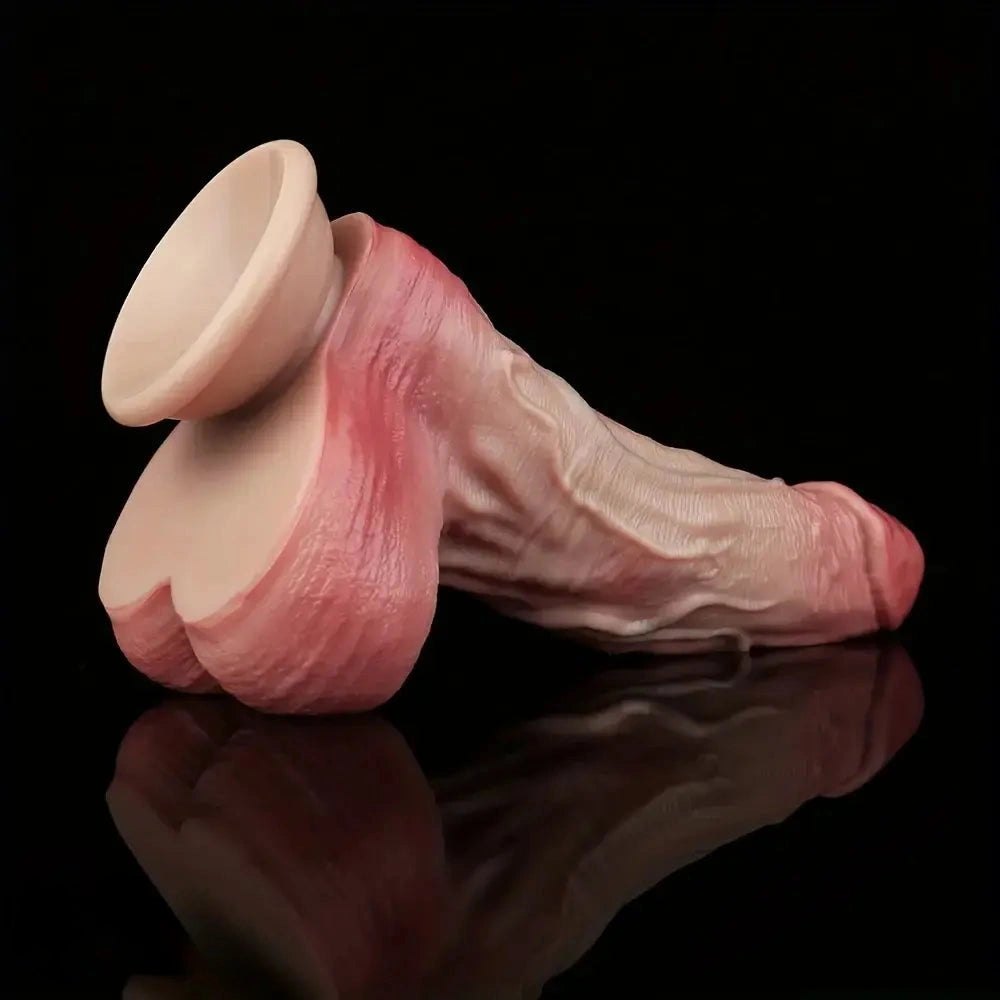 Blush pink and white suction cup dildo, photo 10