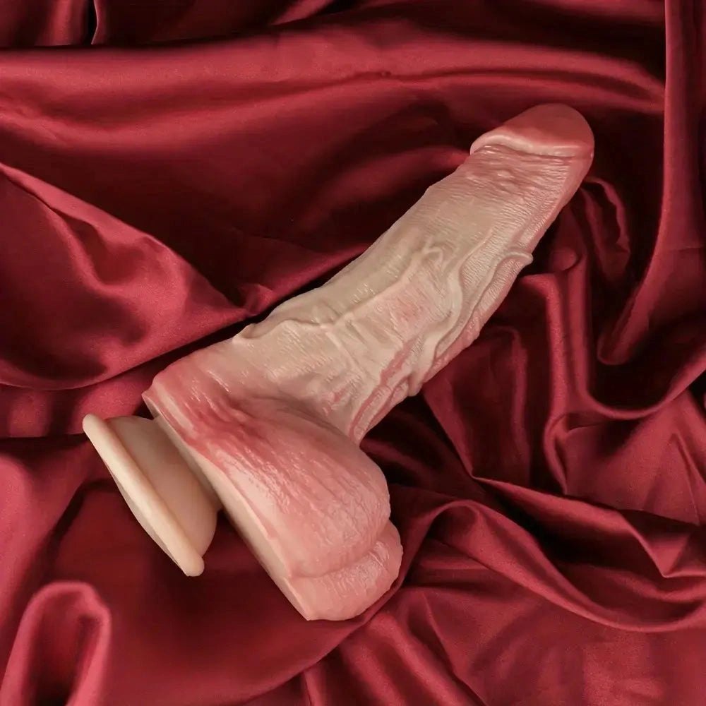 Blush pink and white suction cup dildo, photo 12