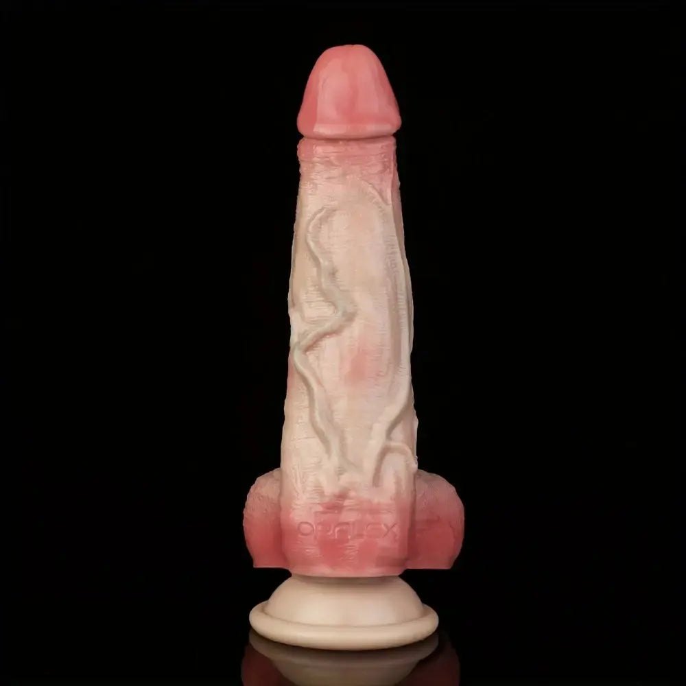 Blush pink and white suction cup dildo, photo 2
