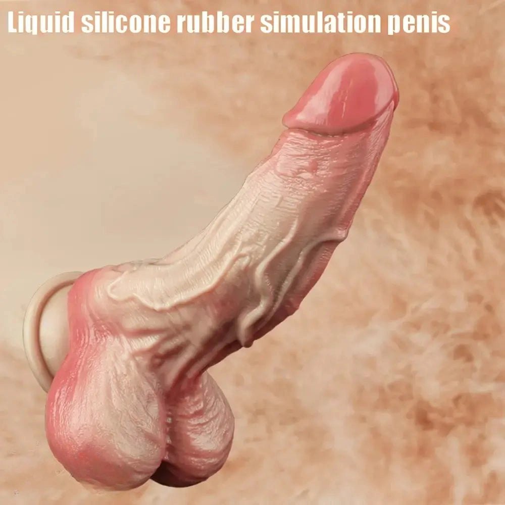 Blush pink and white suction cup dildo, photo 3