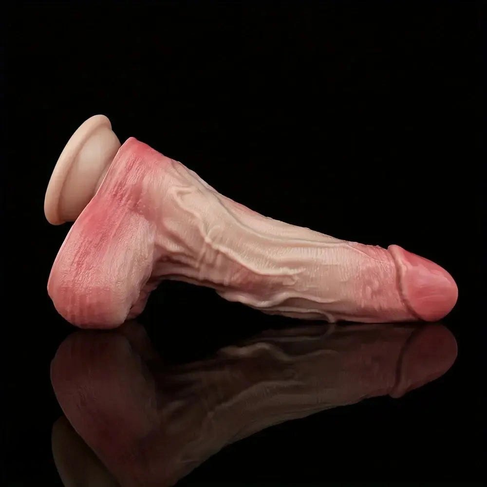 Blush pink and white suction cup dildo, photo 6