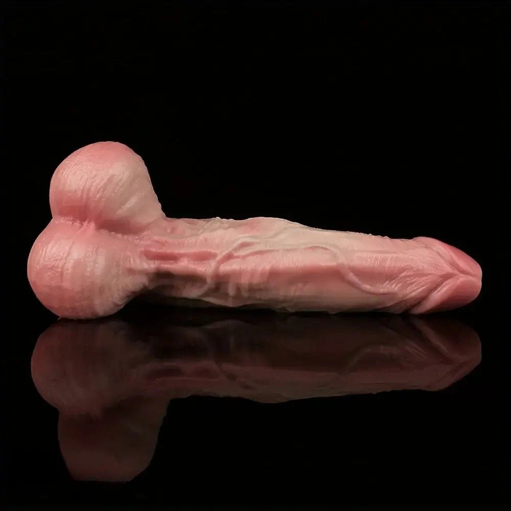 Blush pink and white suction cup dildo, photo 8