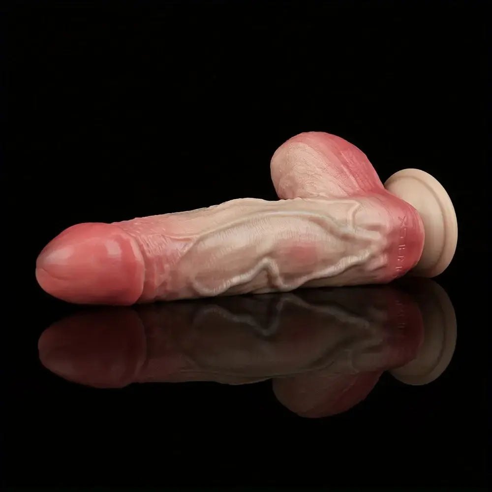 Blush pink and white suction cup dildo, photo 9