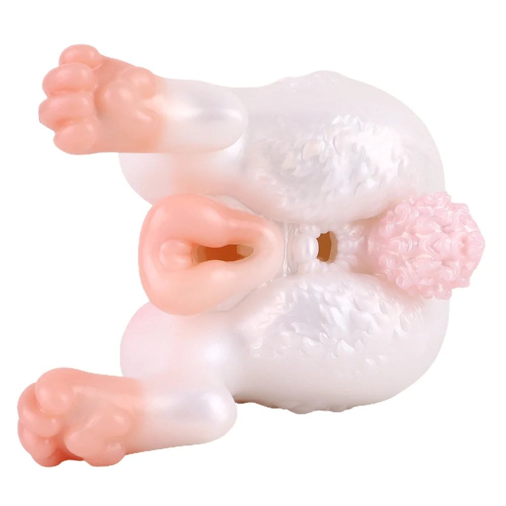 Pearl white rabbit dual-channel fantasy masturbator, photo 10