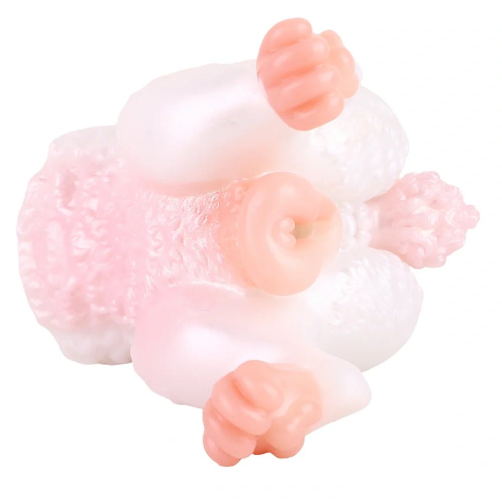 Pearl white rabbit dual-channel fantasy masturbator, photo 11