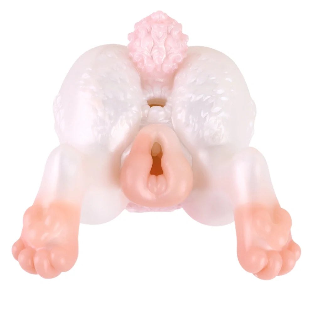 Pearl white rabbit dual-channel fantasy masturbator, photo 2