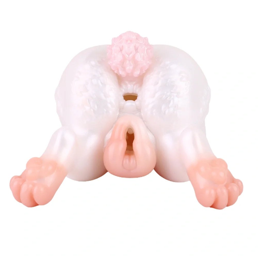 Pearl white rabbit dual-channel fantasy masturbator, photo 5