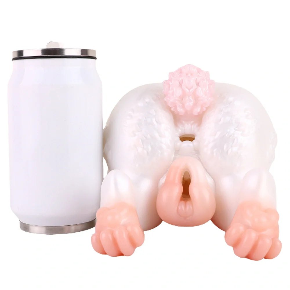 Pearl white rabbit dual-channel fantasy masturbator, photo 7