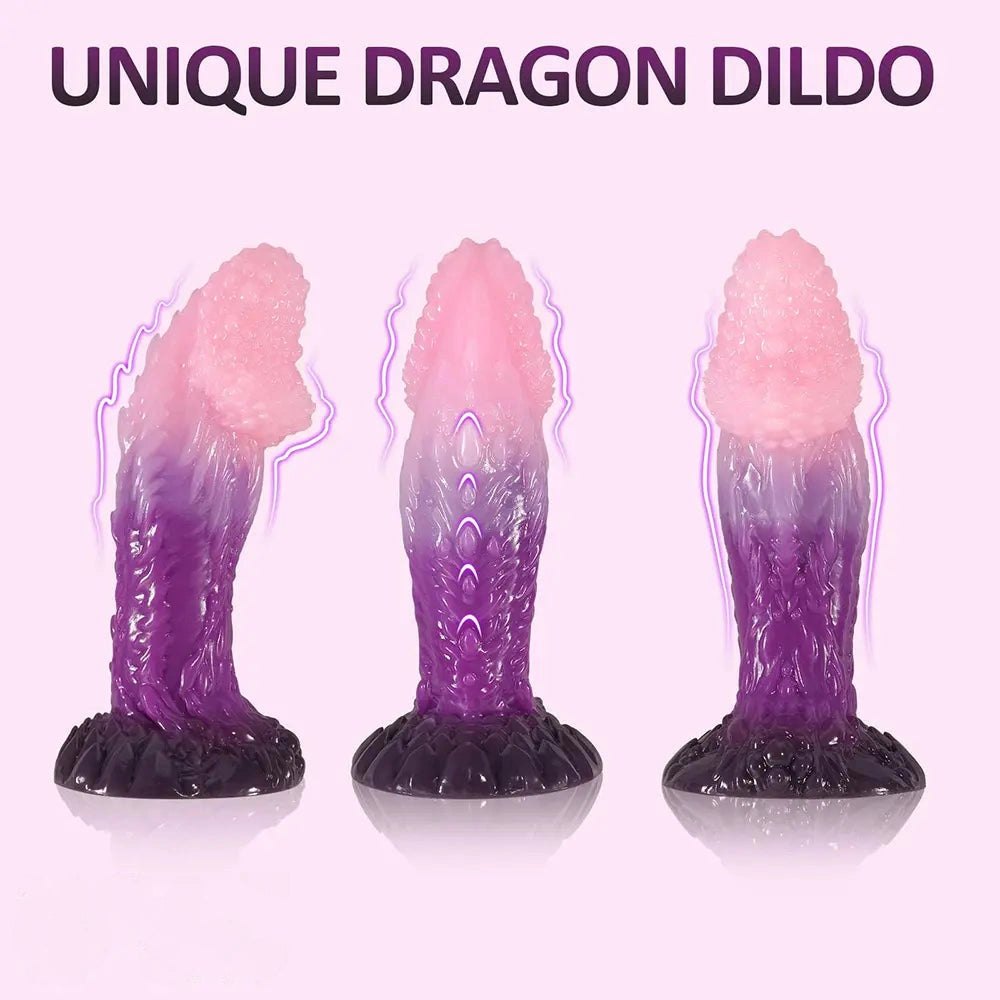 Mixed color silicone dragon dildo, photo 4