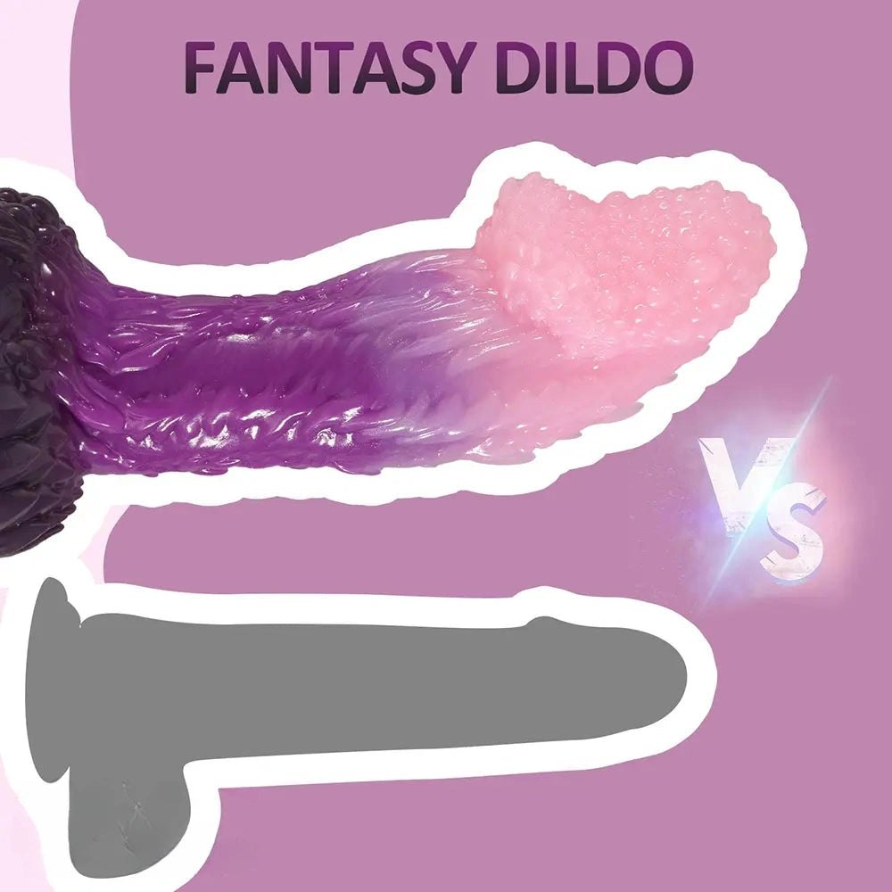 Mixed color silicone dragon dildo, photo 5