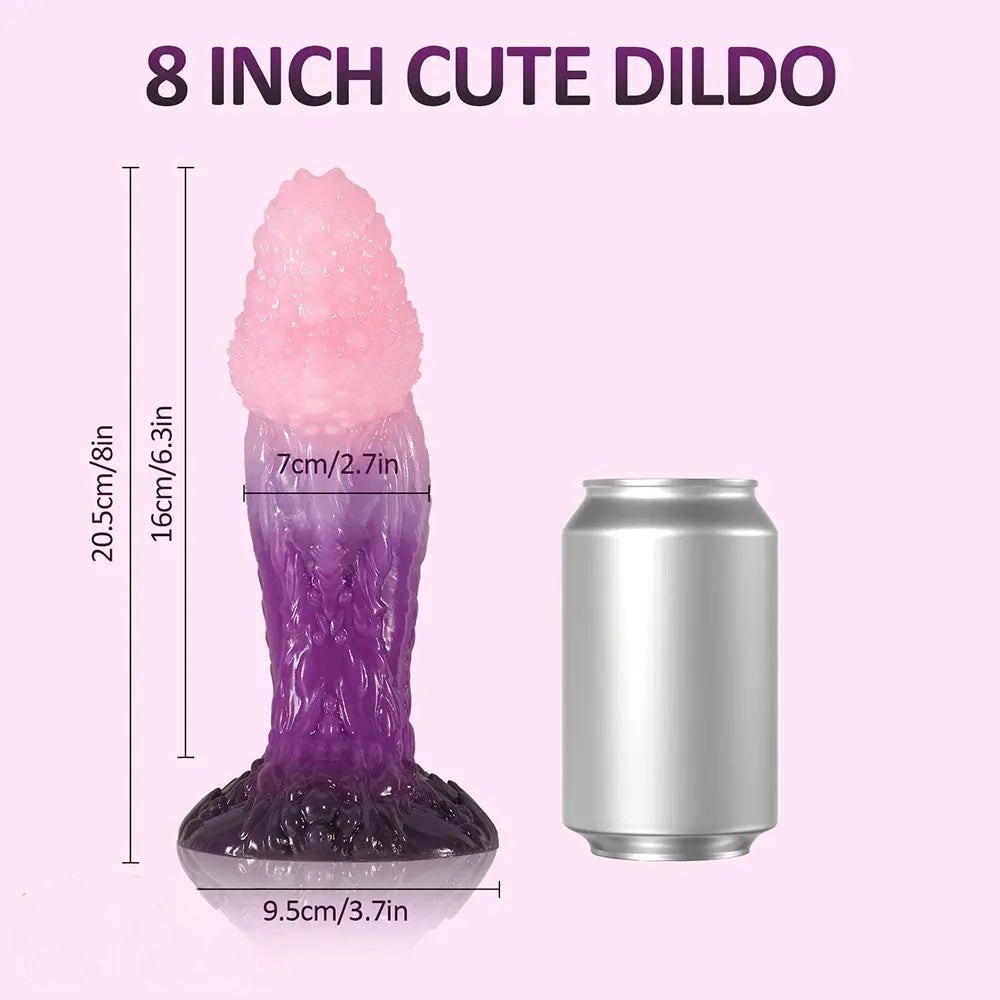 Mixed color silicone dragon dildo, photo 7