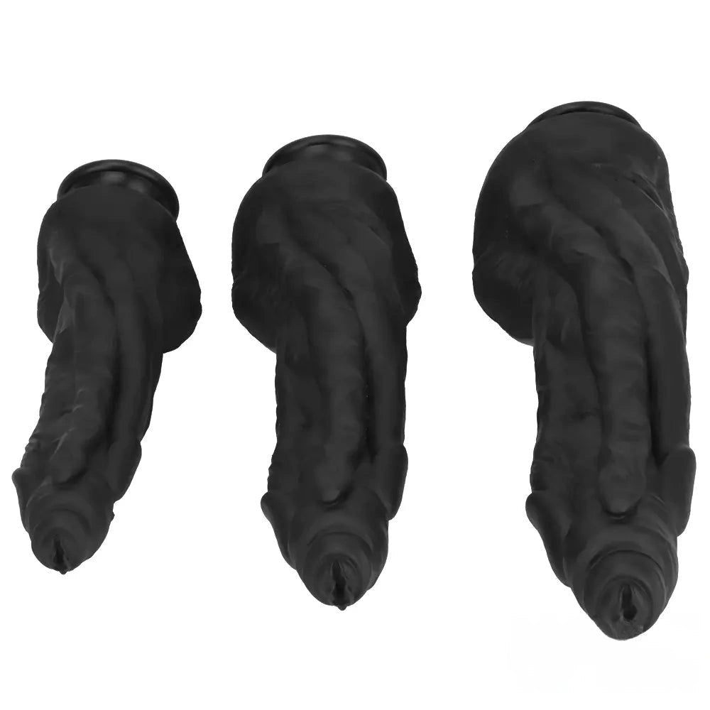 Black bold ridge fantasy dildo, photo 12