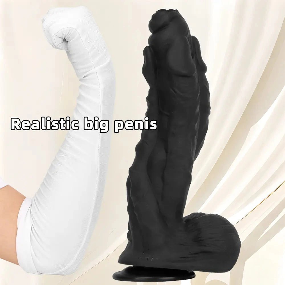 Black bold ridge fantasy dildo, photo 3