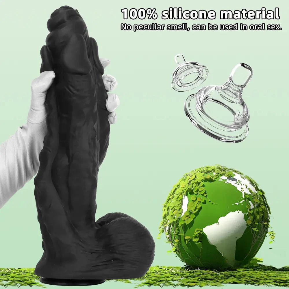 Black bold ridge fantasy dildo, photo 6