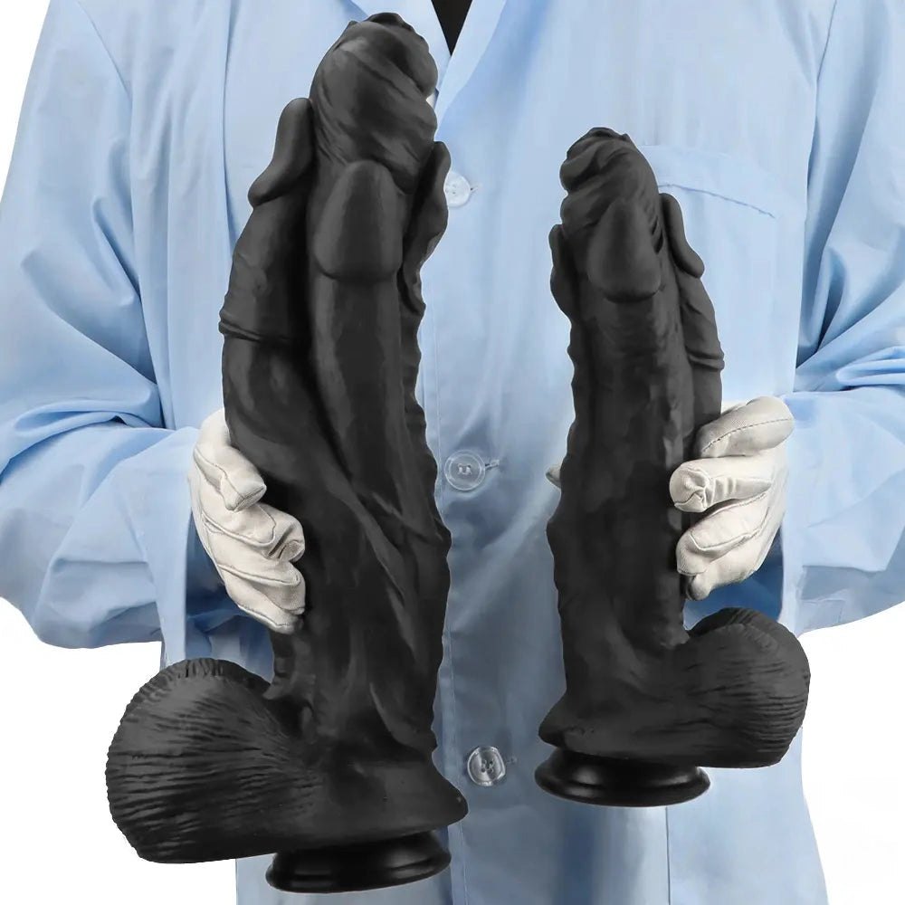 Black bold ridge fantasy dildo, photo 8