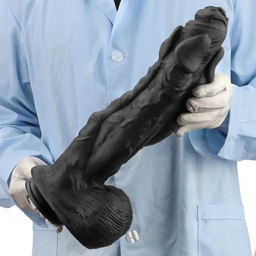 Black bold ridge fantasy dildo, photo 9