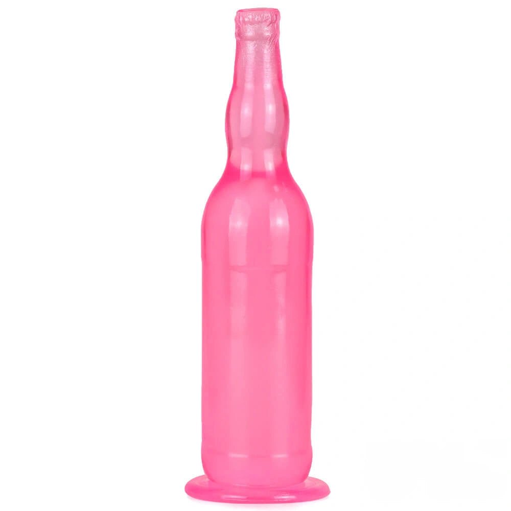 Pink bottle shape novelty dildo