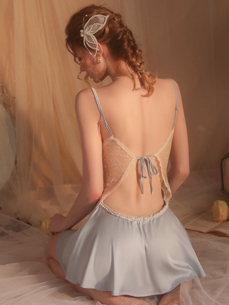 Bow lace see through slip nightdress, photo 6