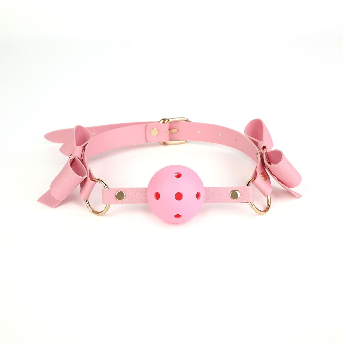 Bowknot PU leather bondage set with collar, whip, and cuffs, photo 11