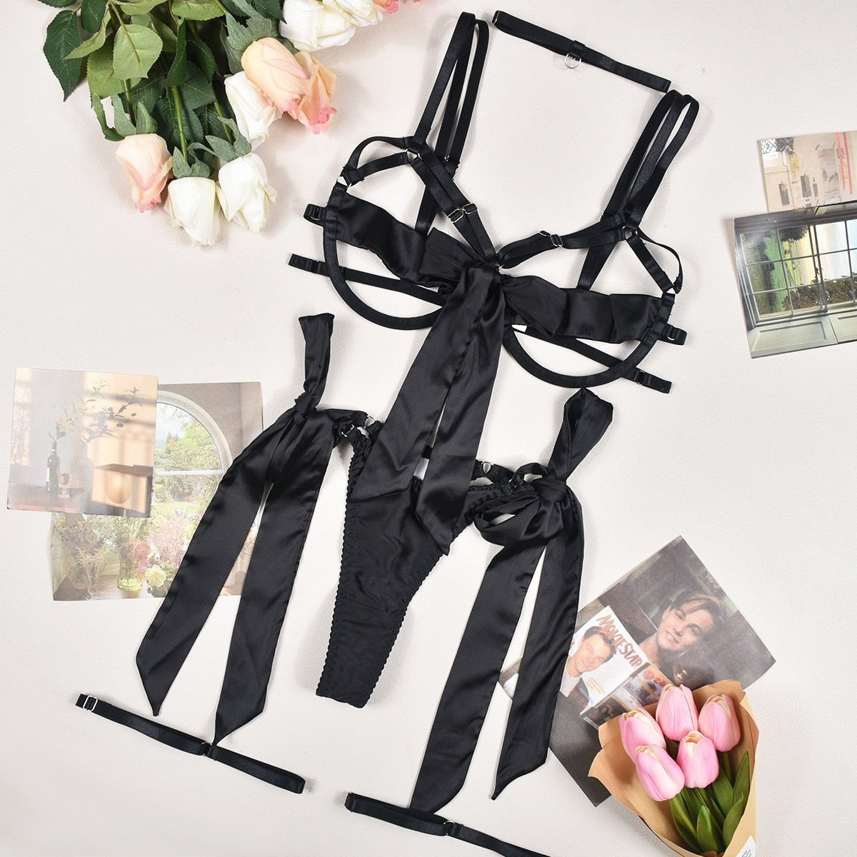 Bowknot underwire choker skirt set, photo 4