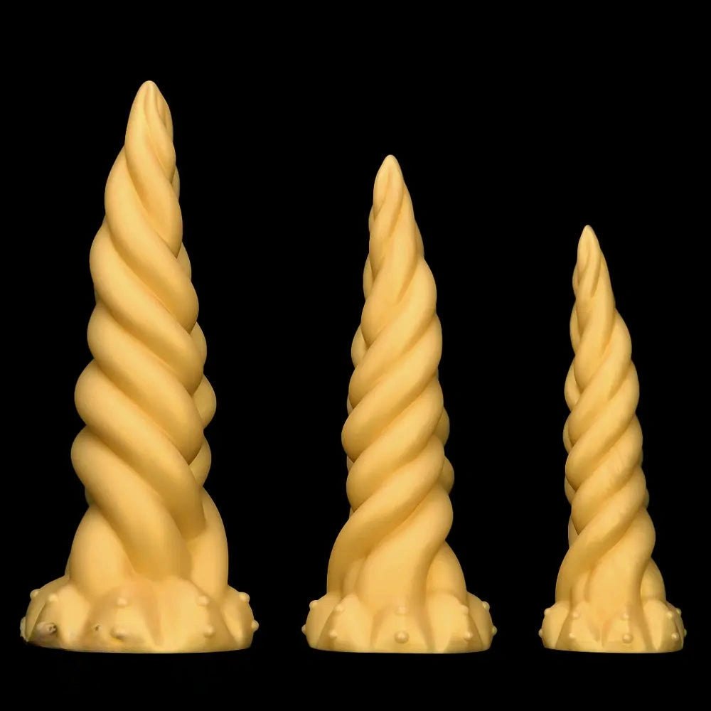 Braided twist silicone fantasy dildo, photo 14