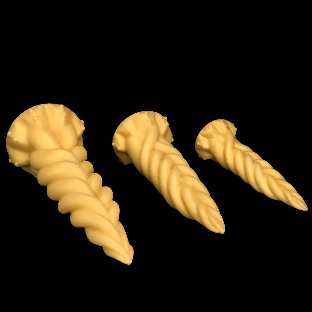 Braided twist silicone fantasy dildo, photo 15