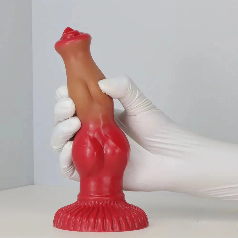 Coffee knotted dog dildo, photo 11