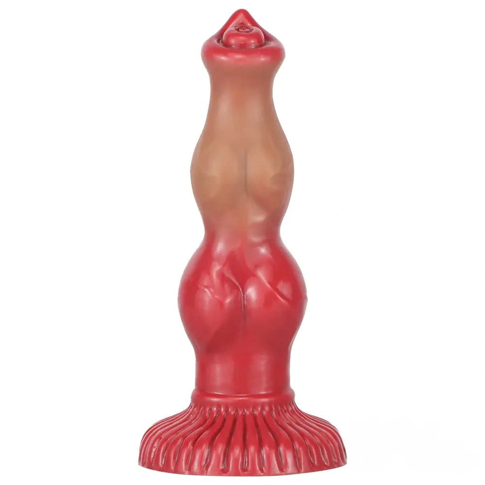 Coffee knotted dog dildo, photo 2