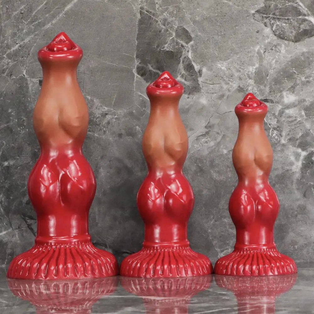 Coffee knotted dog dildo, photo 3