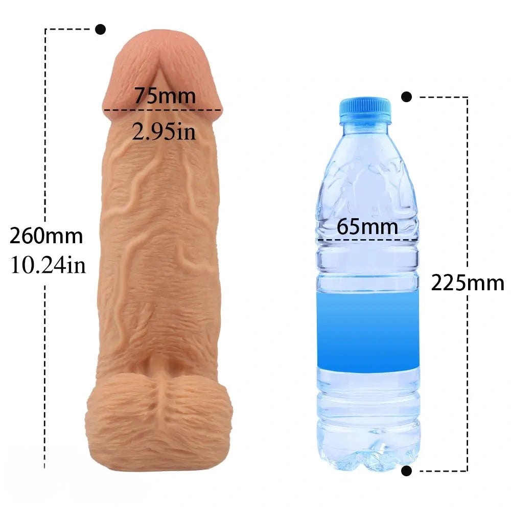 Brown large silicone dildo, photo 3