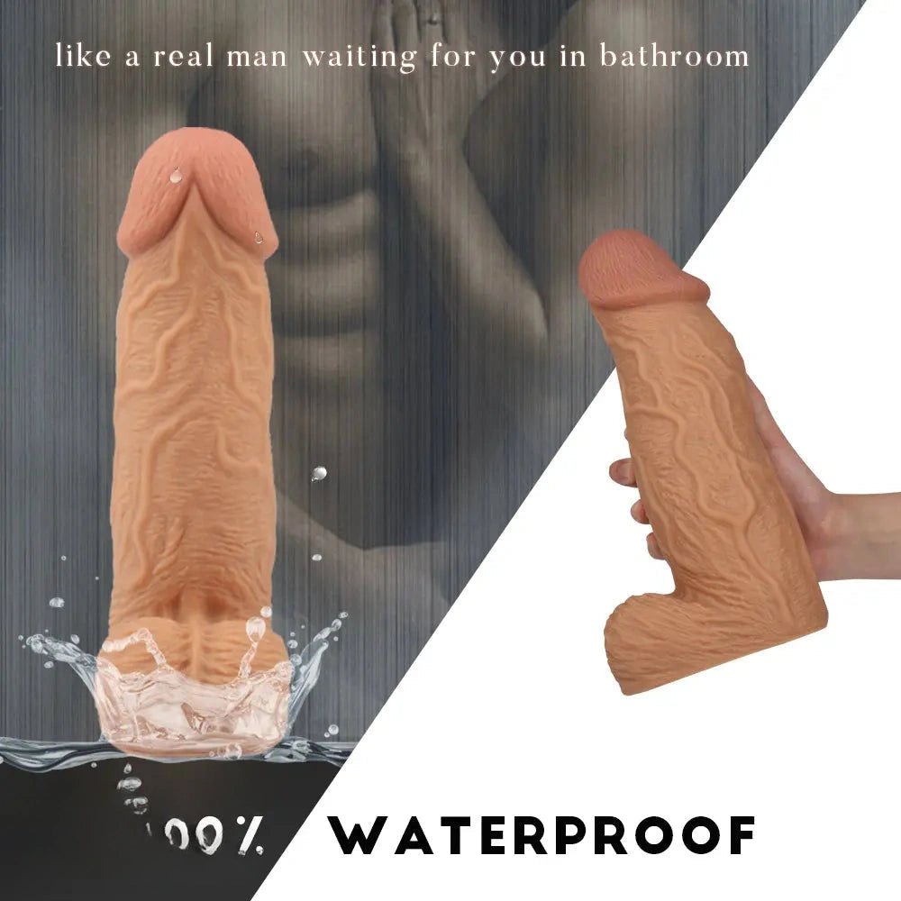 Brown large silicone dildo, photo 4