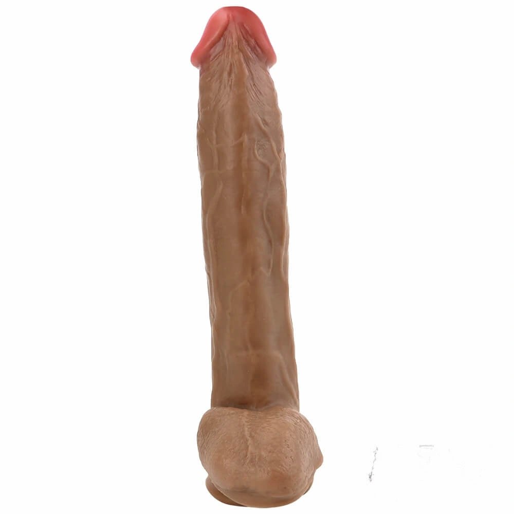 Brown silicone suction cup dildo, photo 10