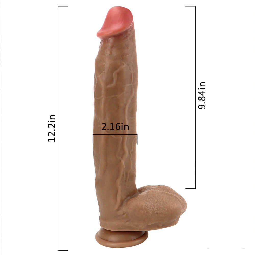 Brown silicone suction cup dildo, photo 2