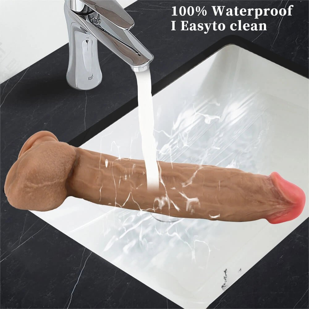 Brown silicone suction cup dildo, photo 3