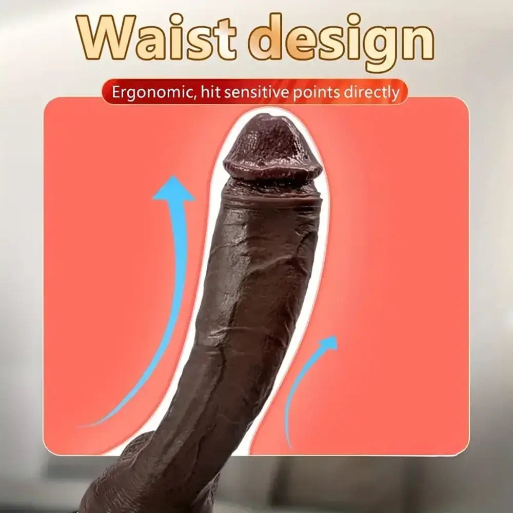 Brown silicone suction cup dildo, photo 13