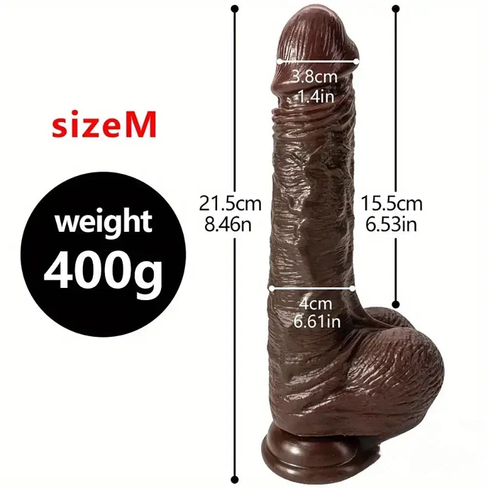 Brown silicone suction cup dildo, photo 16
