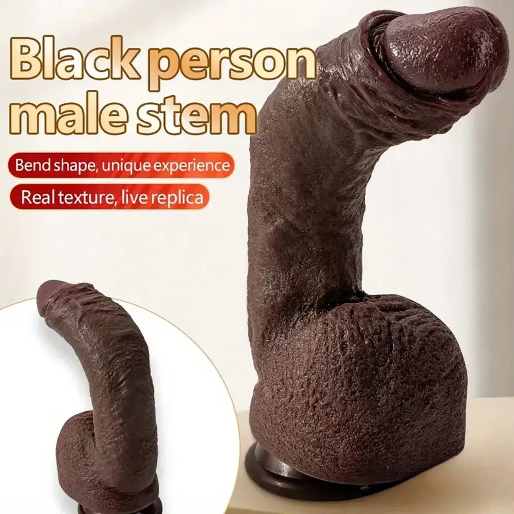 Brown silicone suction cup dildo, photo 6