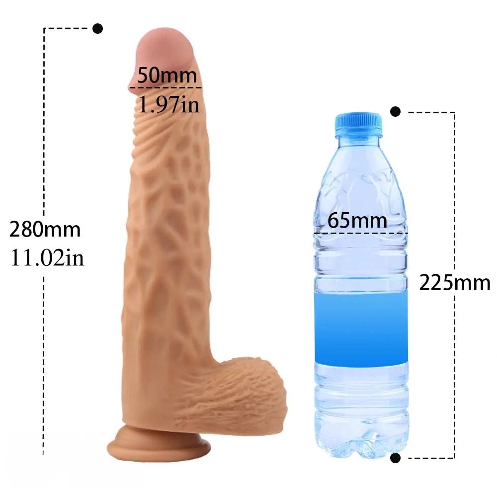 Brown silicone suction cup dildo, photo 4