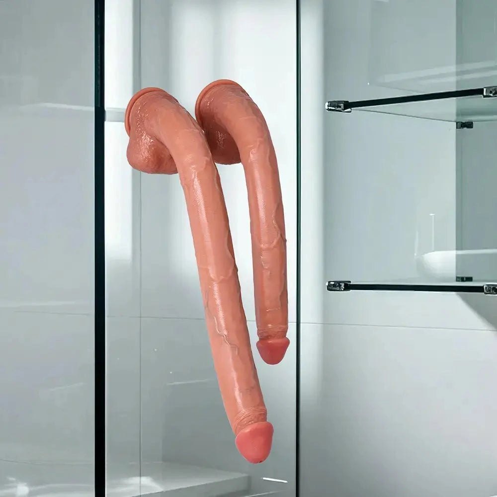 Brown silicone suction cup dildo, photo 11